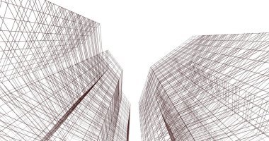 soyut mimari duvar kağıdı tasarımı, dijital konsept arkaplan