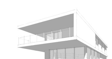 İnşaatın 3B mimari tasarımı