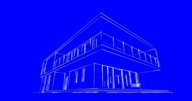 İnşaatın 3B mimari tasarımı