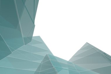 Mimari sanat konseptinde soyut çizgiler, minimum geometrik şekiller. 