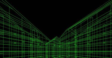 soyut mimari duvar kağıdı tasarımı, dijital konsept arkaplan