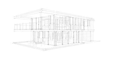 İnşaatın 3B mimari tasarımı