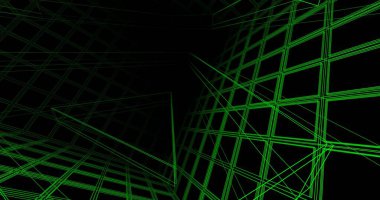 Mimari sanat konseptinde soyut çizgiler, minimum geometrik şekiller. 