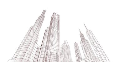 soyut mimari duvar kağıdı, dijital arkaplan