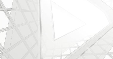 Mimari sanat konseptinde soyut çizgiler, minimum geometrik şekiller. 