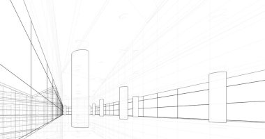 soyut mimari duvar kağıdı tasarımı, dijital konsept arkaplan