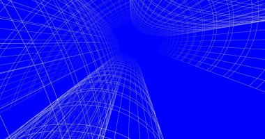 Mimari sanat konseptinde soyut çizgiler, minimum geometrik şekiller. 