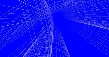 Mimari sanat konseptinde soyut çizgiler, minimum geometrik şekiller. 