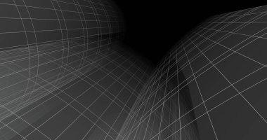 Mimari sanat konseptinde soyut çizgiler, minimum geometrik şekiller. 