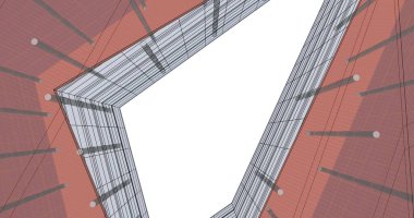 soyut mimari duvar kağıdı tasarımı, dijital konsept arkaplan