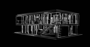 İnşaatın 3B mimari tasarımı