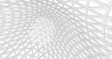 Mimari sanat konseptinde soyut çizgiler, minimum geometrik şekiller. 