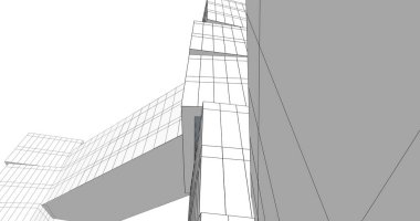 soyut mimari duvar kağıdı tasarımı, dijital konsept arkaplan