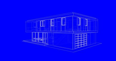 İnşaatın 3B mimari tasarımı