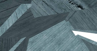 Mimari sanat konseptinde soyut çizgiler, minimum geometrik şekiller. 