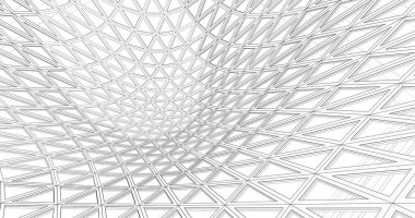 Mimari sanat konseptinde soyut çizgiler, minimum geometrik şekiller. 