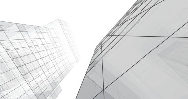 soyut mimari duvar kağıdı tasarımı, dijital konsept arkaplan