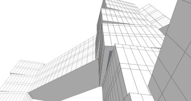 soyut mimari duvar kağıdı tasarımı, dijital konsept arkaplan