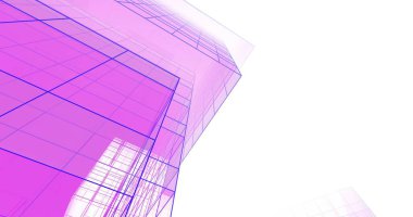 Mimari sanat konseptinde soyut çizgiler, minimum geometrik şekiller. 