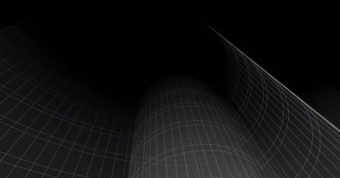 Mimari sanat konseptinde soyut çizgiler, minimum geometrik şekiller. 