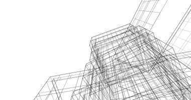 soyut mimari duvar kağıdı tasarımı, dijital konsept arkaplan