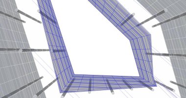 soyut mimari duvar kağıdı tasarımı, dijital konsept arkaplan