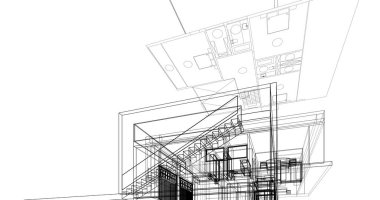 soyut mimari duvar kağıdı, dijital arkaplan