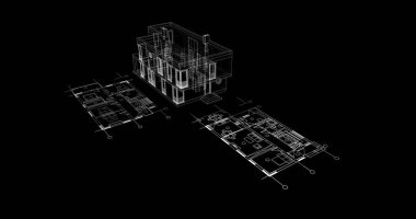 çizgili mimari duvar kağıdı, dijital arkaplan