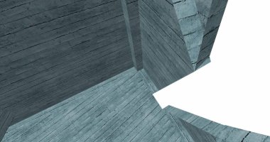 Mimari sanat konseptinde soyut çizgiler, minimum geometrik şekiller. 