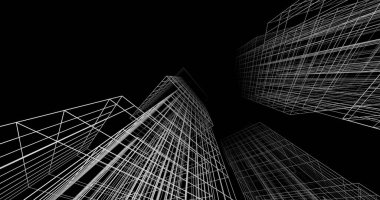 soyut mimari duvar kağıdı tasarımı, dijital konsept arkaplan