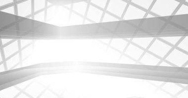 Mimari sanat konseptinde soyut çizgiler, minimum geometrik şekiller. 