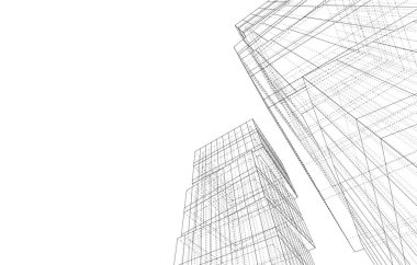 soyut mimari duvar kağıdı tasarımı, dijital konsept arkaplan