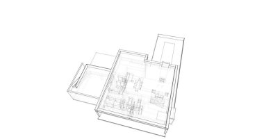 çizgili mimari duvar kağıdı, dijital arkaplan