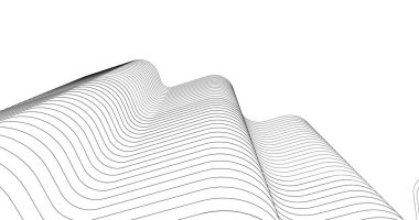 Mimari sanat konseptinde soyut çizgiler, minimum geometrik şekiller. 