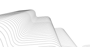 Mimari sanat konseptinde soyut çizgiler, minimum geometrik şekiller. 