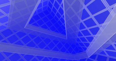 Mimari sanat konseptinde soyut çizgiler, minimum geometrik şekiller. 