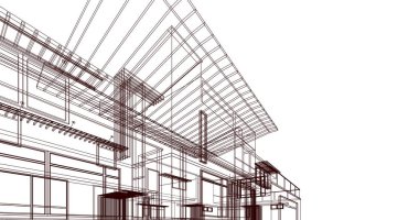 çizgili mimari duvar kağıdı, dijital arkaplan