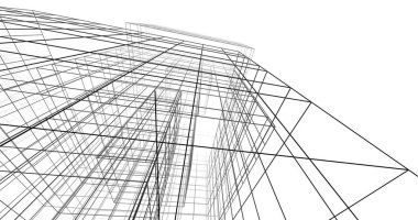 soyut mimari duvar kağıdı tasarımı, dijital konsept arkaplan