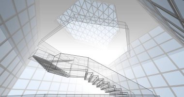 soyut mimari duvar kağıdı konsepti, dijital arkaplan