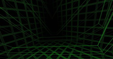 Mimari sanat konseptinde soyut çizgiler, minimum geometrik şekiller. 