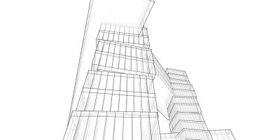 soyut mimari duvar kağıdı tasarımı, dijital konsept arkaplan