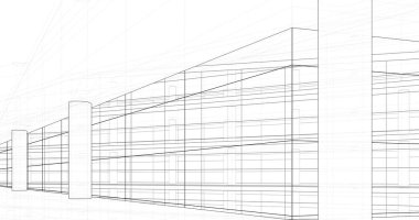 soyut mimari duvar kağıdı tasarımı, dijital konsept arkaplan