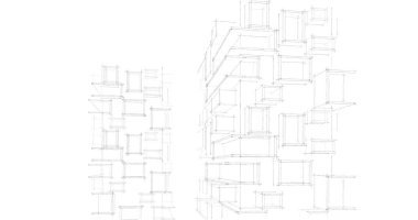 soyut mimari duvar kağıdı, dijital arkaplan