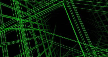 Mimari sanat konseptinde soyut çizgiler, minimum geometrik şekiller. 