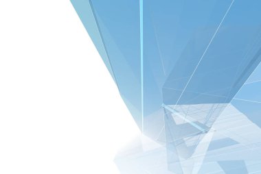 Mimari sanat konseptinde soyut çizgiler, minimum geometrik şekiller. 