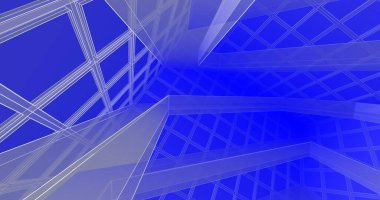 Mimari sanat konseptinde soyut çizgiler, minimum geometrik şekiller. 