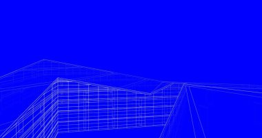 Mimari sanat konseptinde soyut çizgiler, minimum geometrik şekiller. 