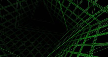 Mimari sanat konseptinde soyut çizgiler, minimum geometrik şekiller. 