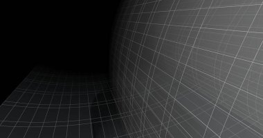 Mimari sanat konseptinde soyut çizgiler, minimum geometrik şekiller. 