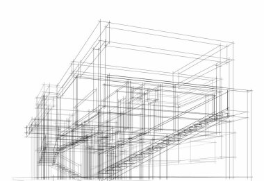 soyut mimari duvar kağıdı tasarımı, dijital konsept arkaplan